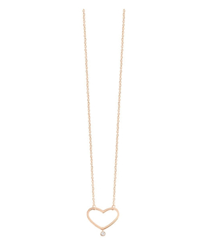 Collier Vanrycke Angie cœur XS or rose diamant