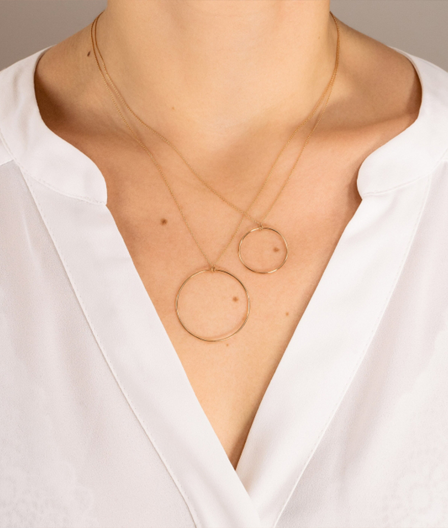 Collier Ginette NY Circle or rose