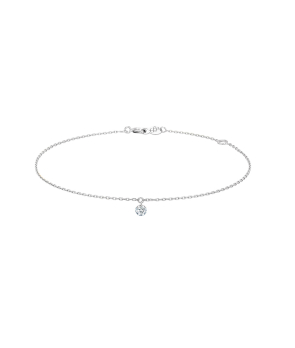 Bracelet La Brune et La Blonde 360° or blanc et diamant