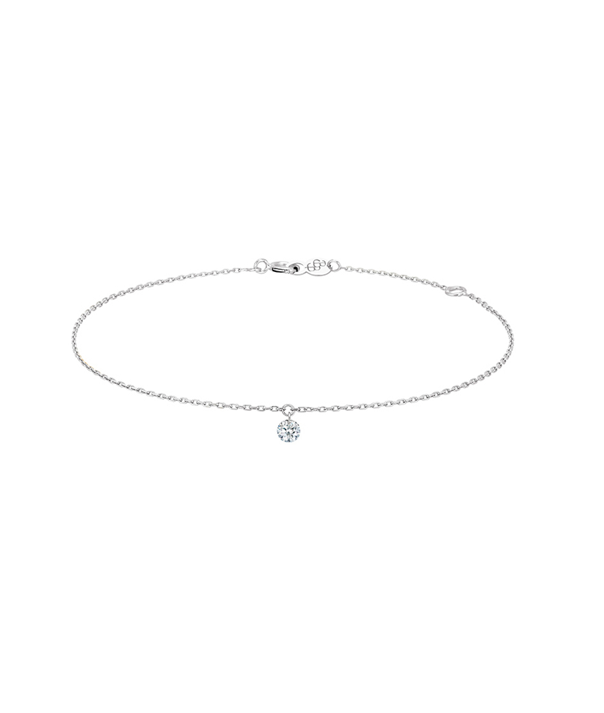 Bracelet La Brune et La Blonde 360° or blanc et diamant