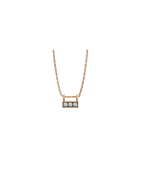Collier Emmanuelle d'Ortoli or rose diamants