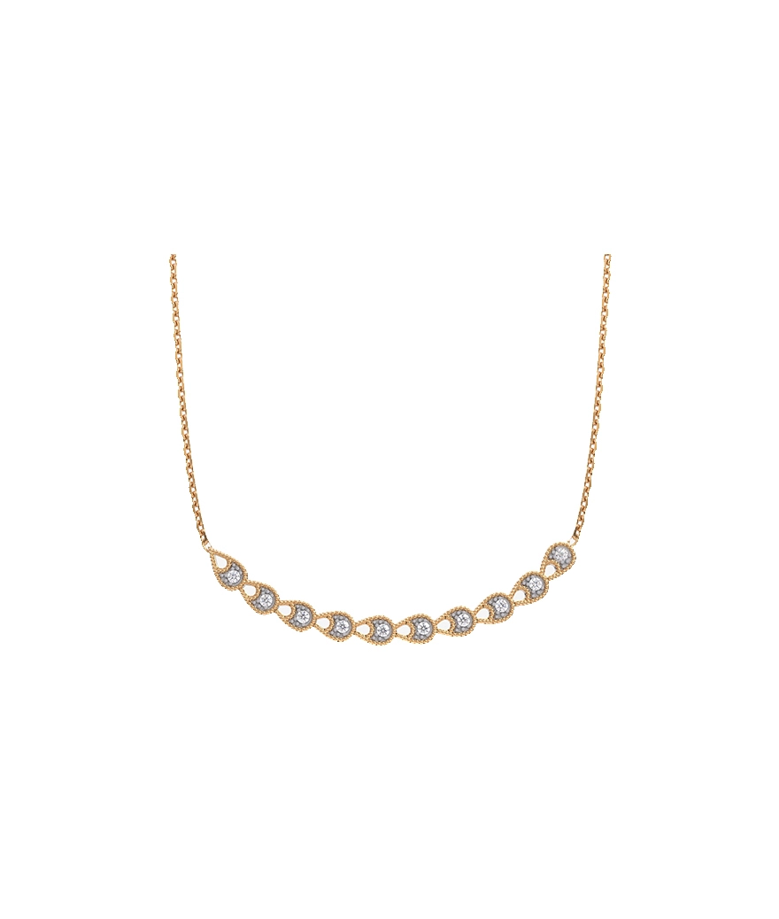 Collier Emmanuelle d'Ortoli or rose et diamants