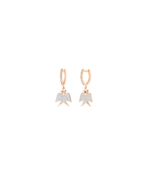 Boucles d'Oreilles Ginette NY Georgia or rose diamants