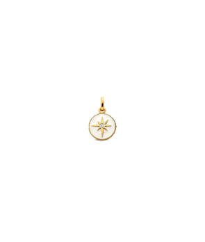 Pendentif Arthus Bertrand Etoile or jaune ivoir et diamant