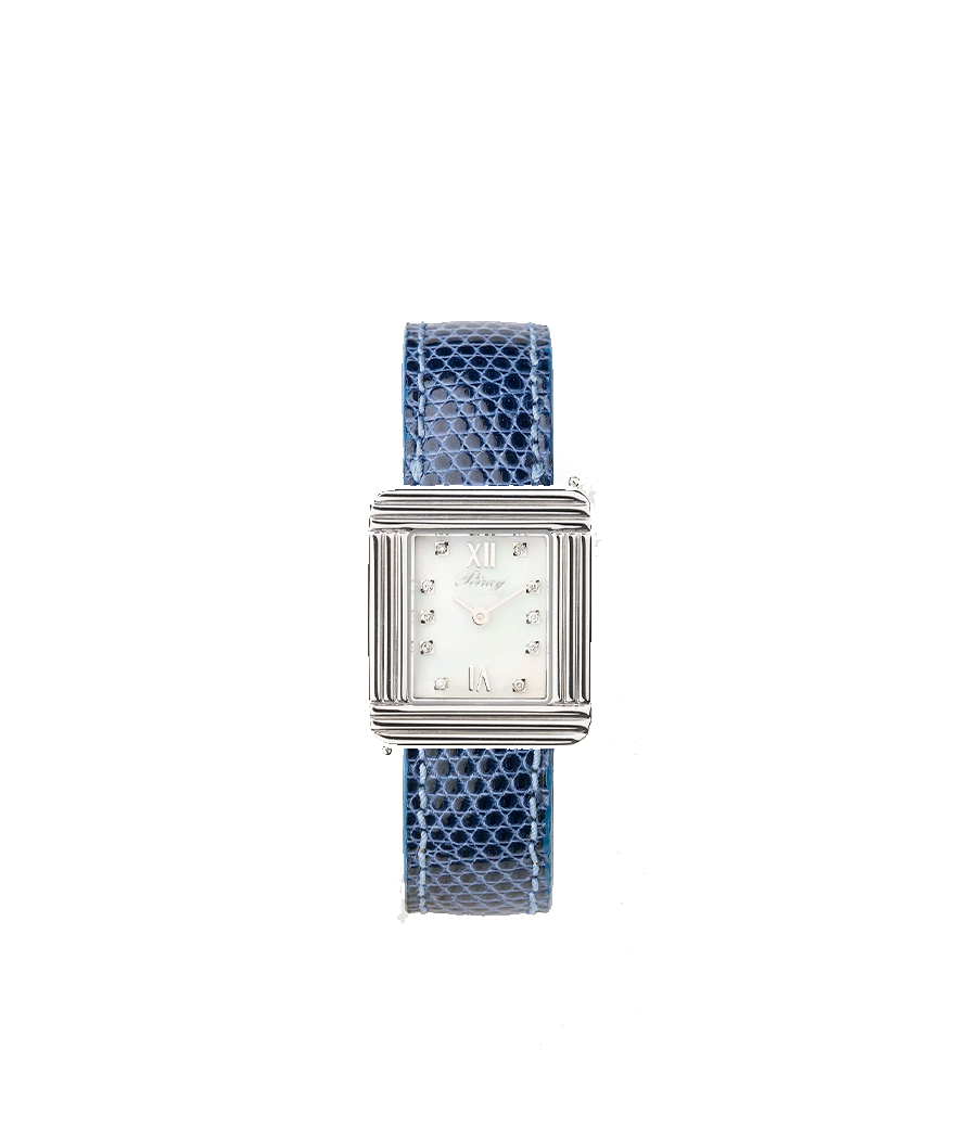 Bracelet de Montre Poiray Ma Première cuir lézard marine