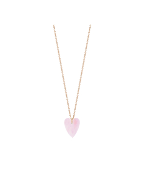 Collier Ginette NY Angèle mini pink quartz heart