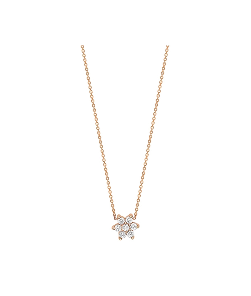 Collier Ginette NY diamond Star or rose